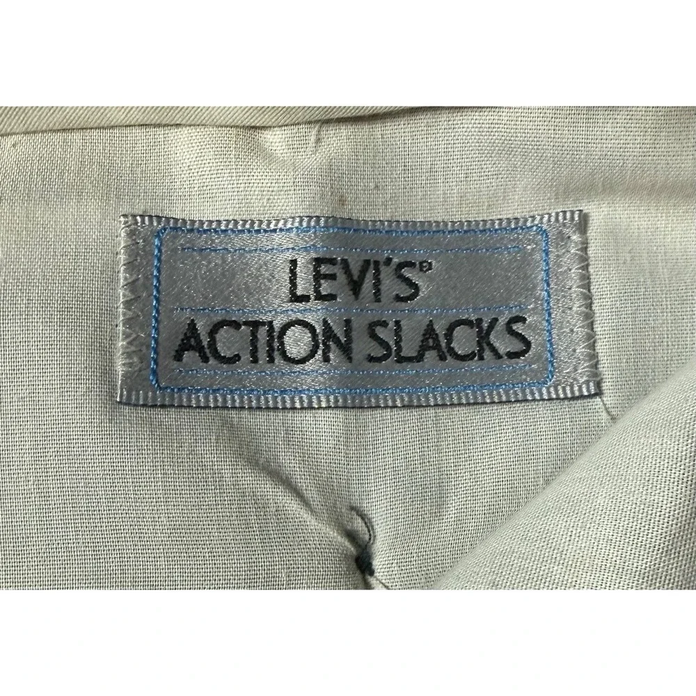 Levi's Action Slacks Dress Pants Mens 30x29 Navy Blue Vintage Straight Leg USA